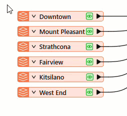 Selecting multiple feature types